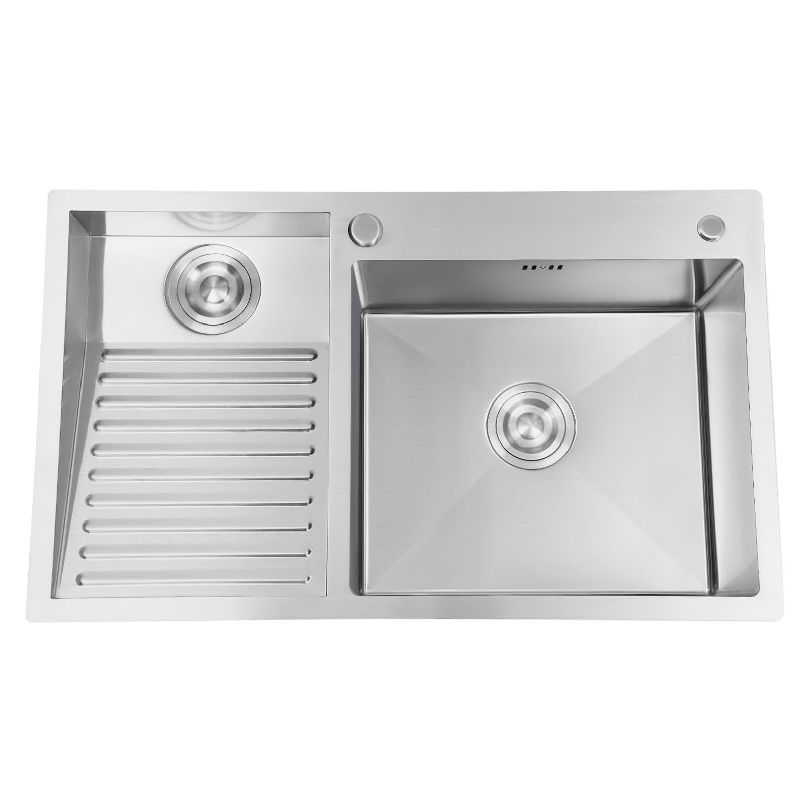 Laundry Sink Drop-in Stainless Steel Utility Sink Hand Wash Tub with Washboard