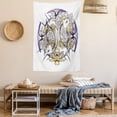 thumbnail image 2 of Skull Tapestry, Pisces Fish with Lotus Flowers Traditional Eastern Symbolic Spiritual Religious, Wall Hanging for Bedroom Living Room Dorm Decor, Yellow Purple, by Ambesonne, 2 of 5