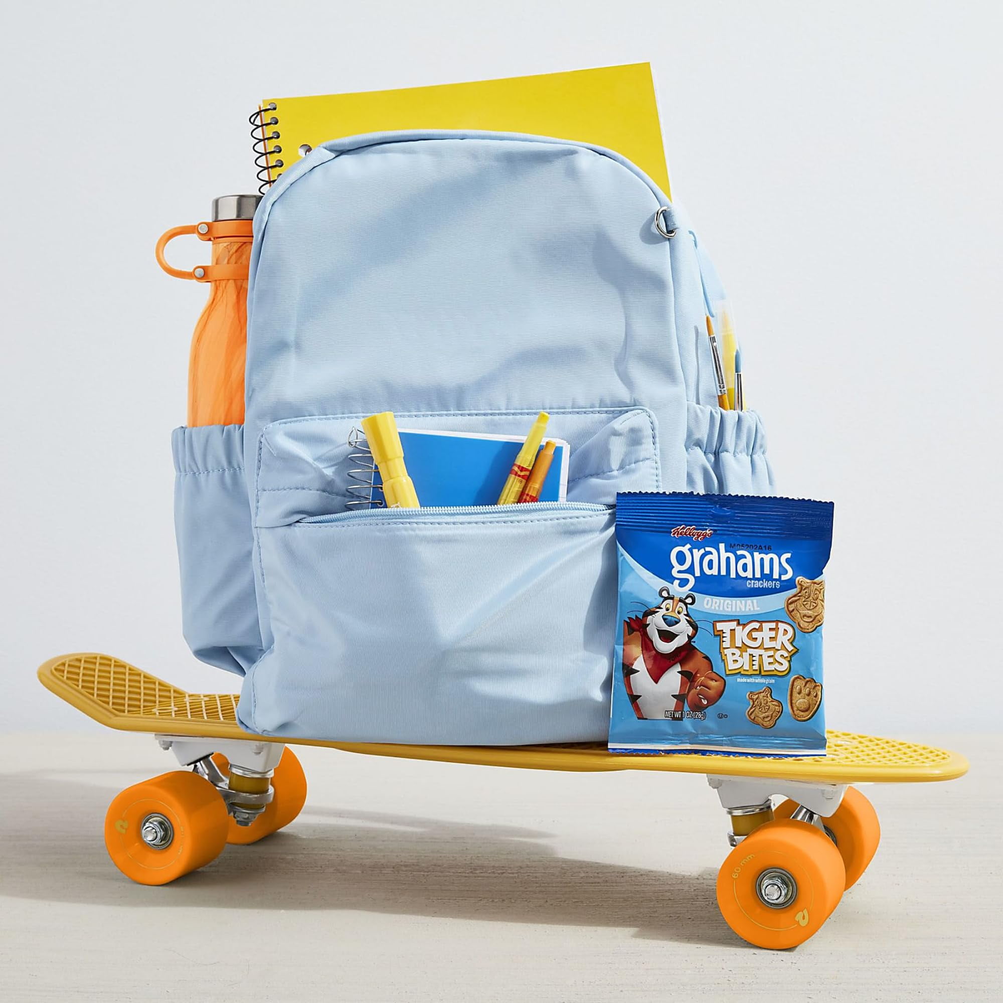 Kellogg's Tiger Bites, Original Graham Crackers, 1 oz (Pack of 30) with By The Cup Bag Clip