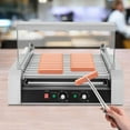 thumbnail image 2 of Miumaeov Hot Dog Roller Machine Commercial Electric 11 Roller Grill Hot Dog Warmer Cooker Machine 1400W Stainless Steel Dual Temp Control,Detachable Drip Tray Sausage Grill Cooker for Kitchen, 2 of 9