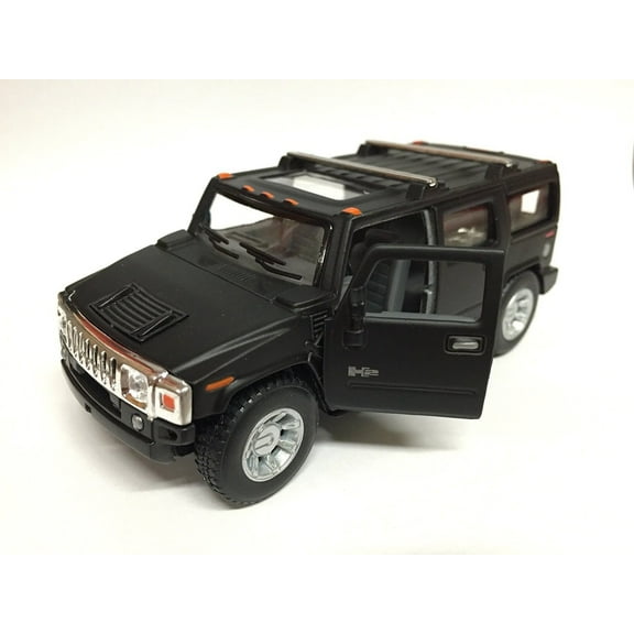 5" Kinsmart 2008 Hummer H2 SUV 1:40 Diecast Toy Car Model Matte Black