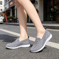 thumbnail image 4 of XUNKUSGA Walking Shoes Women Knitted Mesh Lightweight Breathable Anti-Slip Womens Flats Classic Arch Support Women's Slip on Shoes Comfortable Round Toe Casual Shoes Gray, 4 of 9
