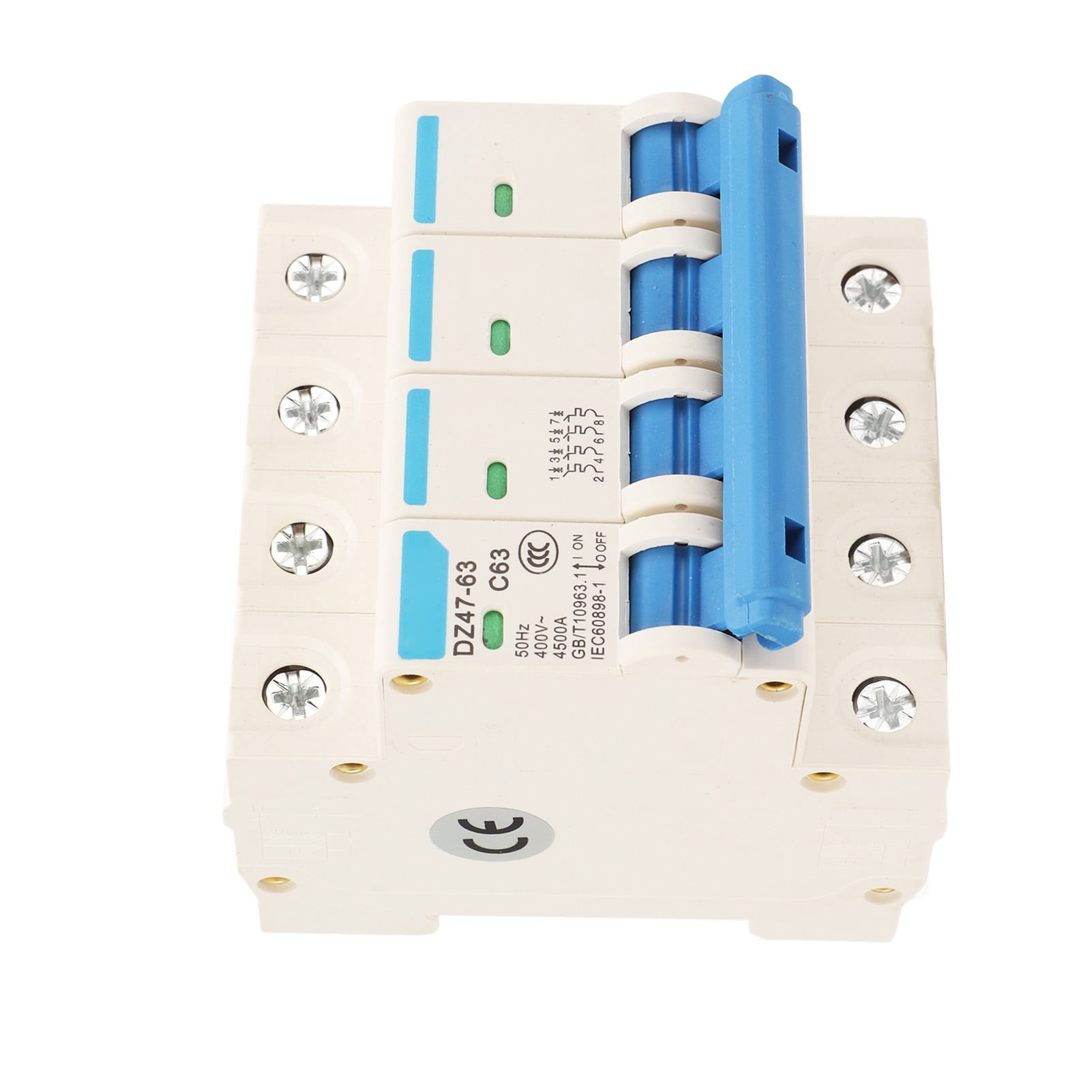 Home MCB, 400V 63A Circuit Breaker Switch Modular Structure For