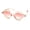 Peach Pink, variant on Womens Lip Shape Party Shade Hippie Plastic Sunglasses All Black