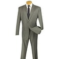 thumbnail image 2 of VINCI Men's Gray Textured 2-Button Classic-Fit Business Suit - NEW - 42R, 2 of 2