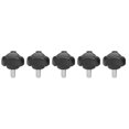 thumbnail image 4 of Threaded , Lightweight Compact Sturdy Durable 5PCS M8 18mm Black Hand Screw With Handle For Industrial Use For Long Term Use, 4 of 8