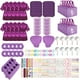 thumbnail image 1 of Kit de fiesta de spa Homewarm, 122 unidades, moradas, para niñas con batas de satén, 1 of 8
