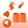 thumbnail image 4 of Sonducket Muñequeras de 6 piezas, a prueba de sudor, de doble capa, absorbentes, lavables, ajustables, soporte elástico, Protector deportivo de Ropa Deportiva, Zapatos Naranja Sonducket OD2087-05B, 4 of 6