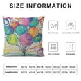 thumbnail image 5 of JEUXUS  Happy Birthday Pillow Cover Balloon Ball Doodle Colorful Romantic Sketch Decorative Throw Pillow Covers Cushion for Sofa Bedroom Car, 5 of 5