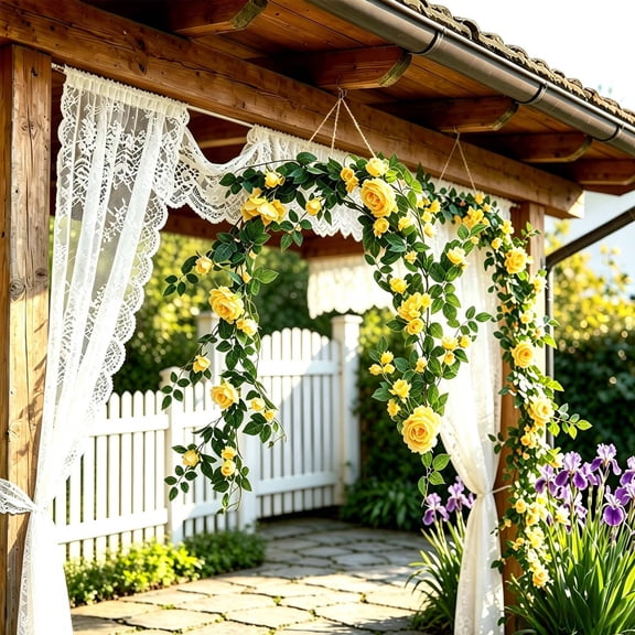 Cheapark Artificial Large Rose Flower Vine Garland Gift