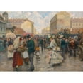 thumbnail image 3 of Wilhelm Gause 14x11 Black Modern Framed Museum Art Print Titled - The Favorite Line (In 1890) (1913), 3 of 5