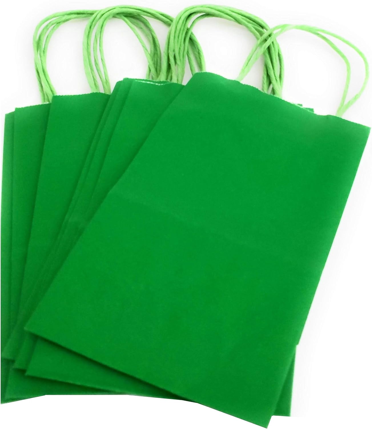 Bags 24pcs 5.25x3.5x8.5 Inches, Paper Bags with Handles for Birthday, Wedding  Favors, Bachelorette , Paper Tote Bags for Any  Themes, Small Green