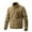 Khaki, variant on HAiming Men Fleece Jacket Winter Warm Long Sleeve Stand Collar Zip up Thick Coats Plus Size Casual Outwear with Pocket