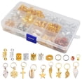 thumbnail image 2 of KAKOWELY 238pcs Dreadlocks Rings Hair Braids Bead Hair Extension Ring Dreadlocks Accessory,1.1X"X0.67"X0.04", 2 of 4