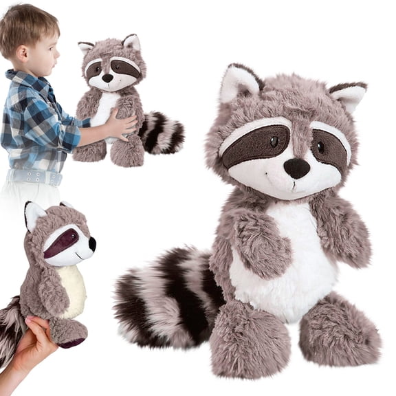 Raccoon Plush Raccoon Cute Stuffed Animal Small Plush Toys Birthday Gifts for Girls Boys Home Decoration Cute Dolls Home Decoration Ornament 9.84 Inch