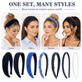 thumbnail image 5 of HBlife 7 Pack Headbands for Women Girls Headbands Trendy Blue Pearl Headband Non Slip Hairbands Cute Hair Accessories Multi-style Headband Pack, 5 of 8
