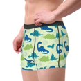 thumbnail image 4 of Disketp Cute Dinosaur Blue Green Men'S Boxer Briefs,Soft And Breathable Cotton Underwear With Comfortflex Waistband, 4 of 9