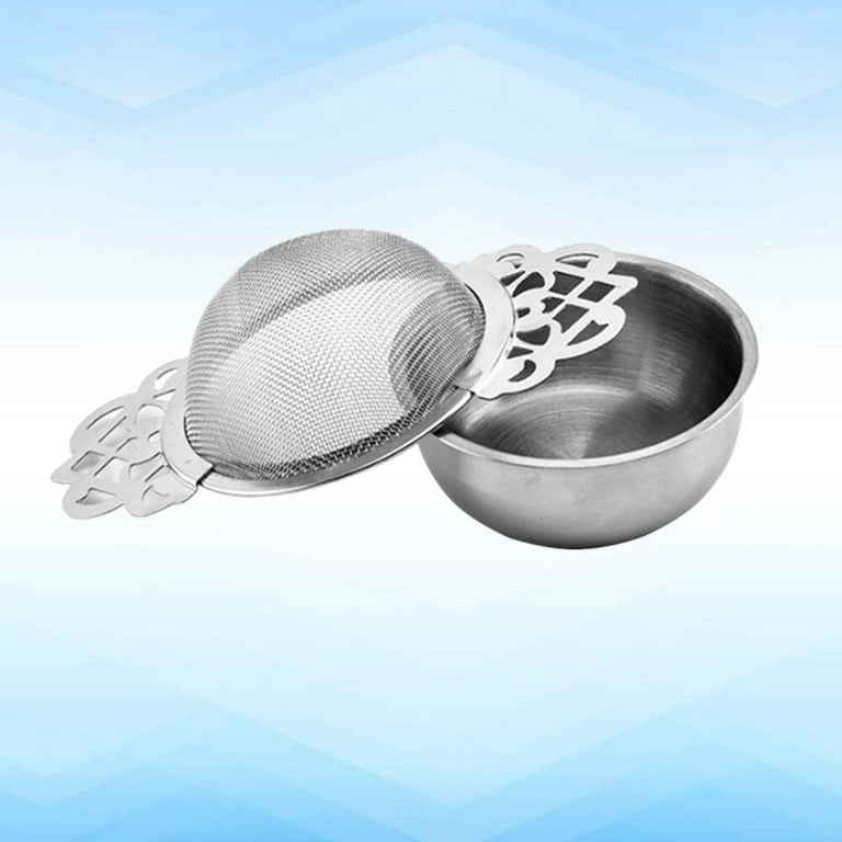Stainless Steel Tea Strainers with Drip Bowls Creative Loose Leaf