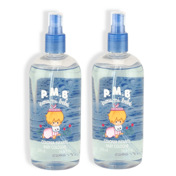Para Mi Bebe Blue Cologne Spray for Boys, Gentle & Fresh, 16.6 fl oz (2-Pack)