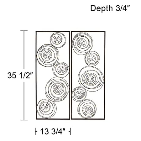 

Dahlia Studios Metallic Swirl 13 3/4 x 35 1/2 Wall Art Set of 2