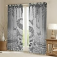 thumbnail image 2 of Manfei Letter Monogrammed Initial S Girl Black Out Curtains,Kawaii Bow Butterfly Curtains Pack of 2 (42x63 Each),Bling Crystal Grey Glitter Bedroom Curtains,Lightweight Room Decor, 2 of 6
