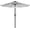 Black/White, variant on Solar Powered Patio Umbrella - UV Protection Market Table Umbrella w/ 32 LED Lights & Push Button Tilt & Crank Lift System for Garden/Lawn/Deck/Backyard/Pool