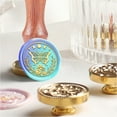 thumbnail image 4 of Moth Moon Phases Wax Seal Stamp Mushroom Sealing Wax Stamps 25mm Retro Vintage Removable Brass Stamp Head with Wood Handle Invitations Envelopes Gift Packaging Decoration, 4 of 9