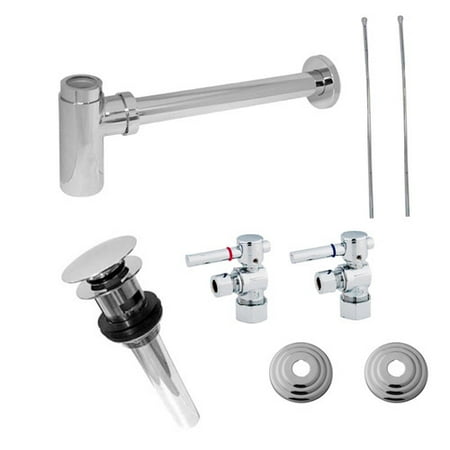 Larger Vessels - Kingston Brass Trimscape Vessel Sink Plumbing Supply Combo Kit