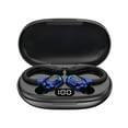 thumbnail image 2 of Bluetooth Earphones With Microphones Sport Ear Hook LED Display Wireless Headphones HiFi Stereo Earbuds Headsets, 2 of 5