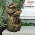 thumbnail image 4 of Alpine Corporation Rainforest 4-Tiered Fountain with LED Lights, 22 Inch Tall, 4 of 12