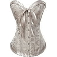 thumbnail image 1 of Womens Vintage Lace Boned Renaissance Corset 2001-Cream-6XL, 1 of 7
