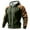 Army Green, variant on Dovford Hoodies For Men Full Zip Up Pullover Long Sleeve Sweatshirts Casual Thermal Western Vintage Work Pullover