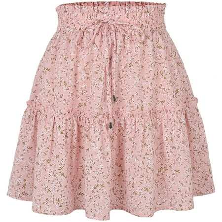 Inlzdz Casual School Girls Uniform Pleated High Waist A-Line Skater