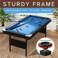 thumbnail image 6 of 5.3 ft Portable Pool Table – Foldable Billiard Table with Complete Accessories for Indoor & Outdoor Game Rooms, 6 of 7