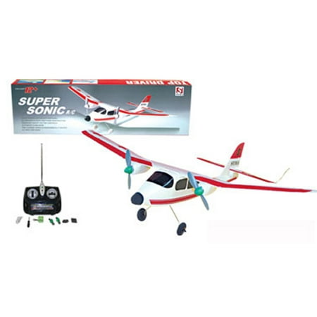 Ready! Set! Race! 20u0022 Wingspan Super Sonic RC Remote Control Plane - Red