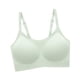 thumbnail image 4 of Sujetador sin costuras para mujer, ropa interior para mujer todos los días, cobertura completa, correa ajustable, sujetador transpirable sin aros para L verde, 4 of 8