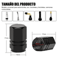 thumbnail image 3 of Kit 16pzs Tapones Para Llantas  Bloosom Aluminio Valvula Cubre Auto Moto Negro, 3 of 5