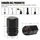 thumbnail image 3 of Kit 16pzs Tapones Para Llantas  Bloosom Aluminio Valvula Cubre Auto Moto Negro, 3 of 5