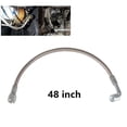 thumbnail image 1 of Turbo Oil Feed Line 48" Steel Braided PTFE Line 4AN 90° Straight Hose End Teflon, 1 of 4