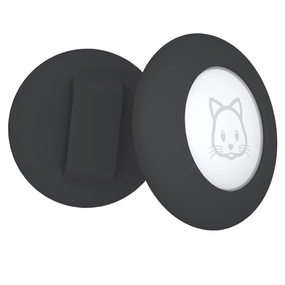 Cat Collar Holder, for Air Tag Cat Collar Holder Compatible for GPS Tracker, 2Pack Case Cover Black