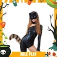 thumbnail image 4 of 1 unidad colgante de cola de animal 3D para Halloween, para mujer, con pompones, cola peluda a la moda, 50 cm, cola de Halloween, 4 of 5