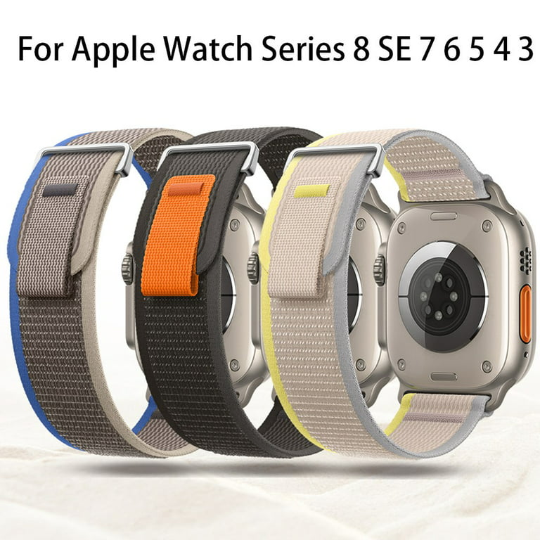 LEIXIUER 3 Pack Trail Loop Strap for Apple Watch Ultra Bands 49mm 45mm 44mm  42mm 41mm 40mm 38mm Adjustable Nylon Sport Loop Men Women Weave Watch Bands  for Apple Watch iWatch Series