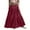 Wine Red, variant on VUPSGEZ Women Long Lightweight Layered Skirt High Waist Pleated A Line Swing Skirt (Wine Red,XL)