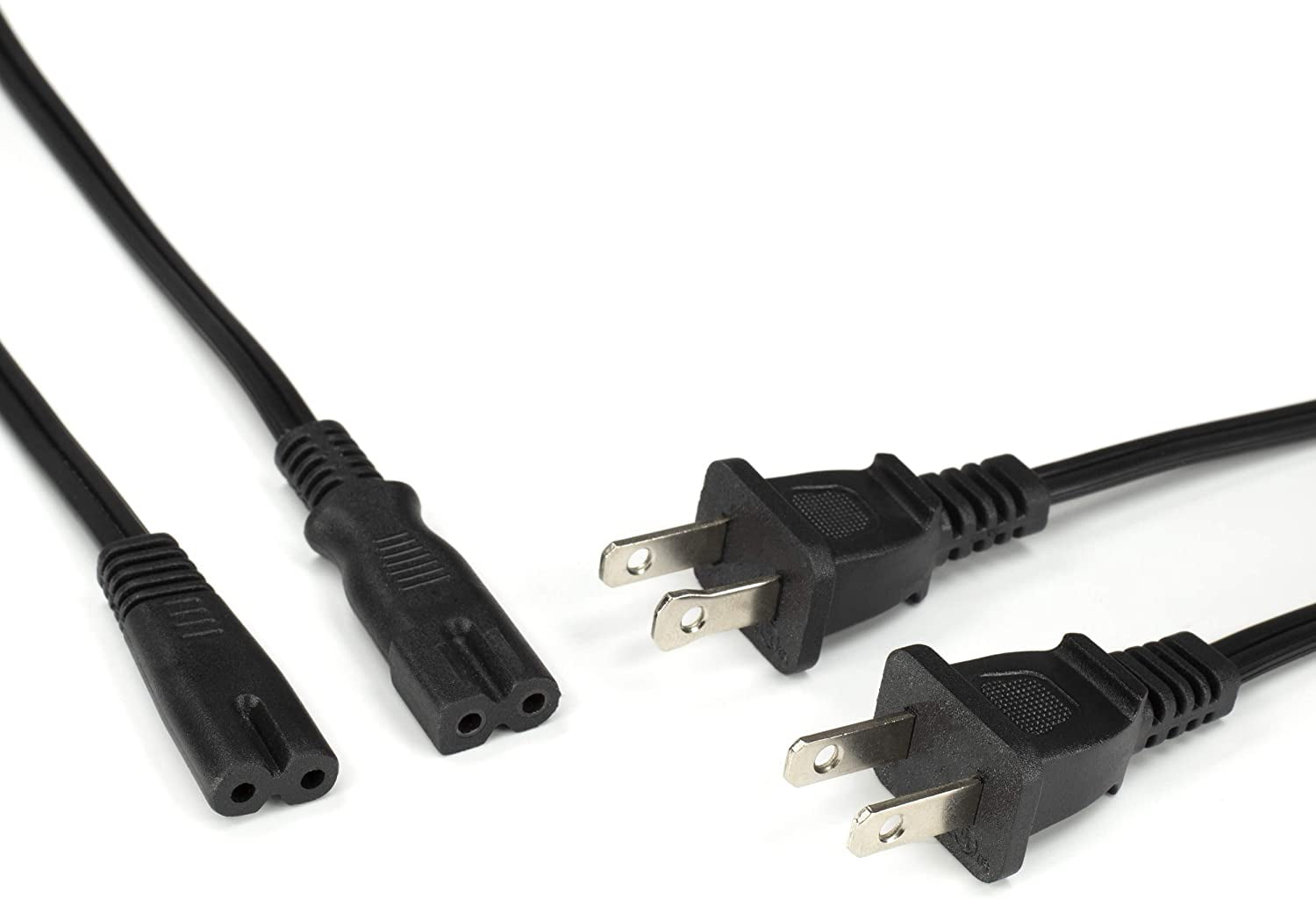 THE CIMPLE CO Two Pack of Power Cords Includes Polarized and Figure