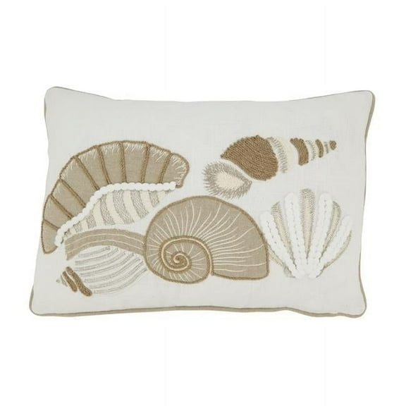 Saro Lifestyle Seashell Serenade Throw Pillow Cover