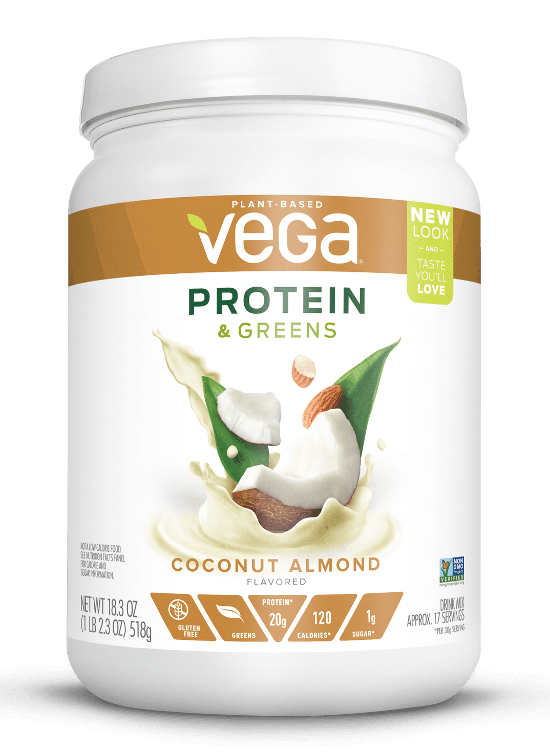 Buy Vega Plant Protein & Greens Powder, Coconut Almond, 20g Protein, 1.