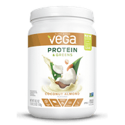 Vega Plant Protein & Greens Powder, Coconut Almond, 20g Protein, 1.1 Lb