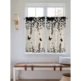 thumbnail image 2 of Spring Botanical Living Room Curtains 2 Panel, Black Eucalyptus Butterfly Rustic Cafe Window Treatment, Farmhouse Bedroom Bathroom Kitchen Curtains Drapes 104"x54", 2 of 6