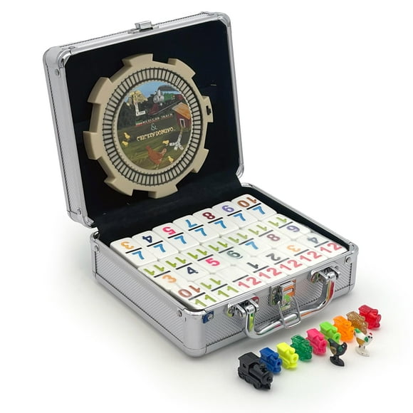 Juego de dominó CHH doble con 12 números, tamaño profesional, tren mexicano y pollo CHH CHH