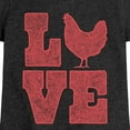 thumbnail image 3 of Instant Message - Love Chicken - Toddler & Youth Girls Short Sleeve Graphic T-Shirt, 3 of 6